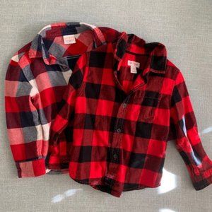 Plaid Flannel Fall Toddler Button-Downs 3T